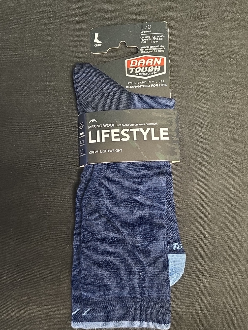 Darn Tough Merino Wool Lightweight Lifestyle Socks- NWT - LARGE